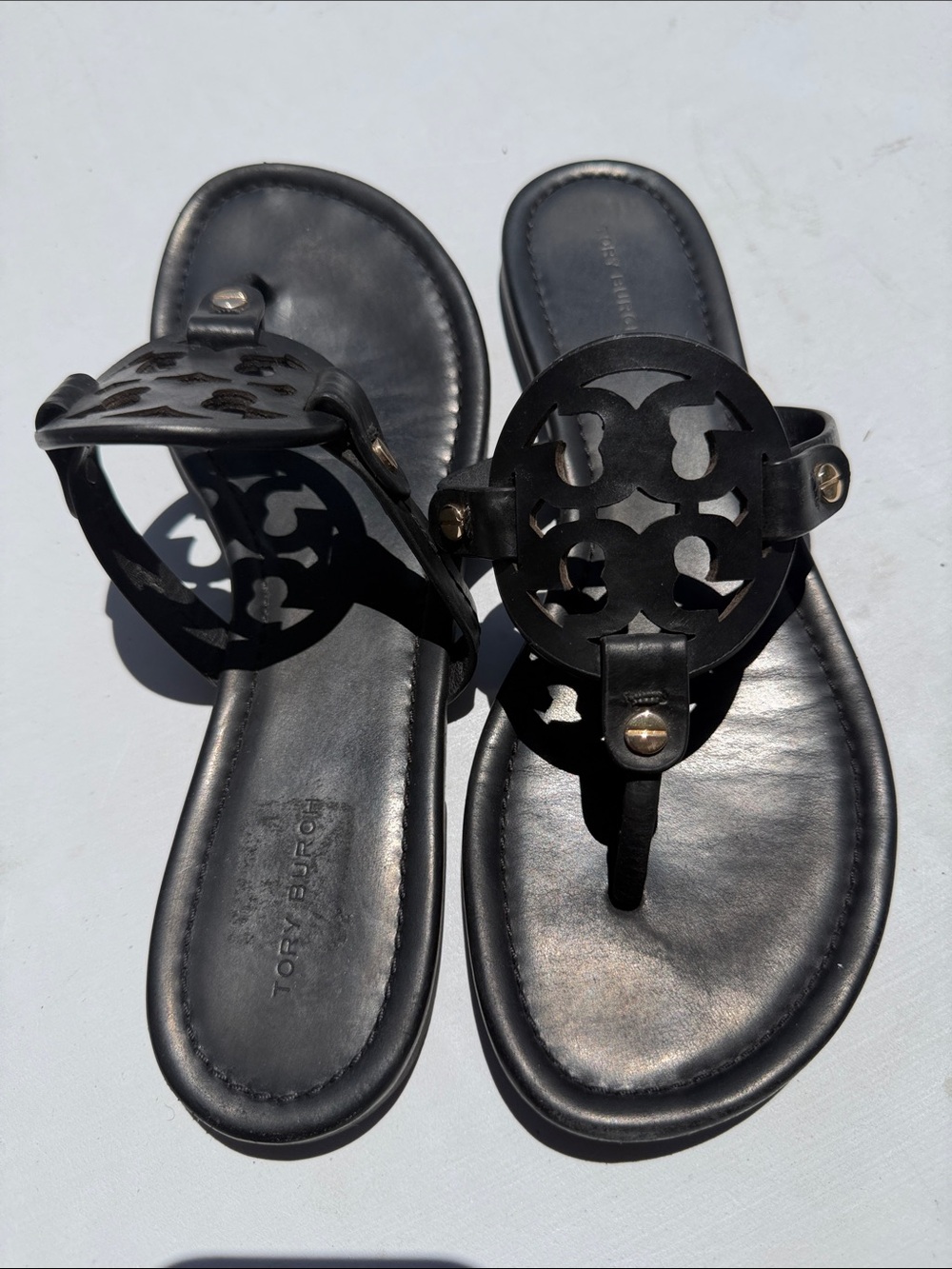 Tory Burch Miller Sandals In Black-Sz 8.5 - Picture 14 of 14